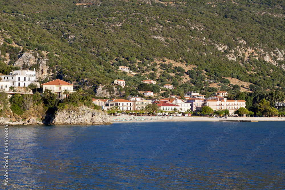 Fishing village of Poros at Kefalonia island in Greece