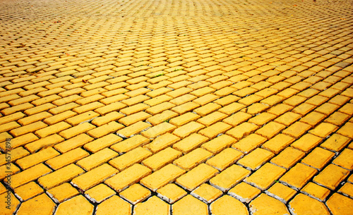 yellow pavement
