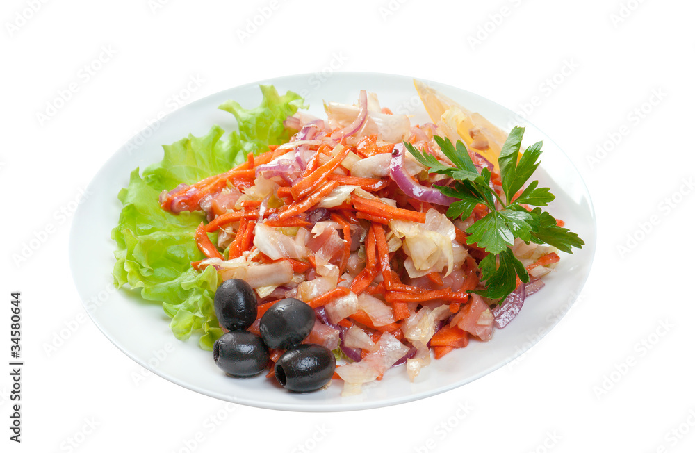 Healthy vegetarian Salad with salmon Healthy vegetarian Salad with salmon