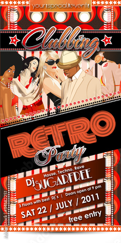 Partyflyer Retro