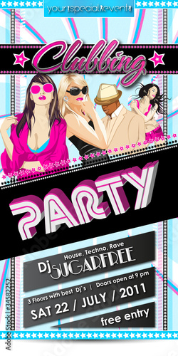 Partyflyer Retro Stil