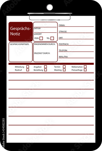 Gesprächsnotiz