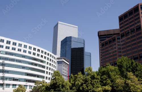Downtown cityscape in Denver  Colorado  USA