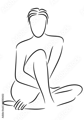 Silhouette of a woman, Beauty background