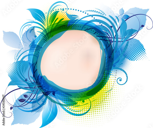 Blue Floral Background