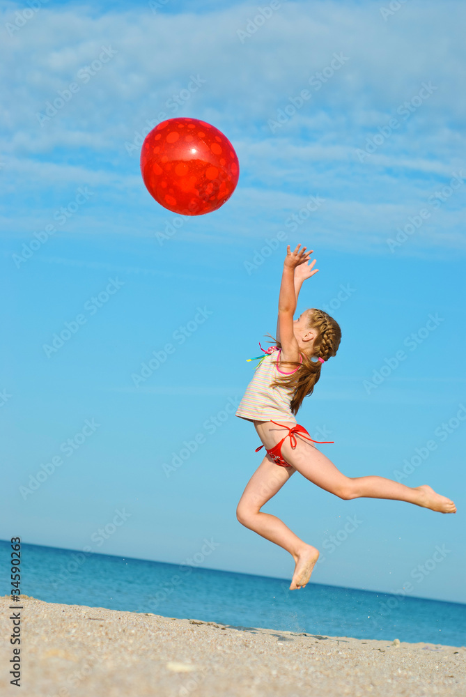 Little girl on the beach Little girl on the beach