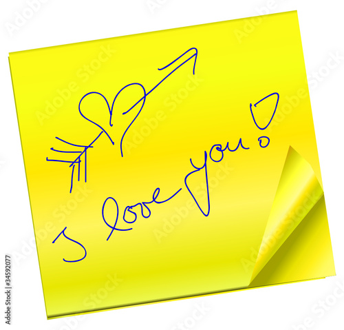 Haftnotiz - I love you