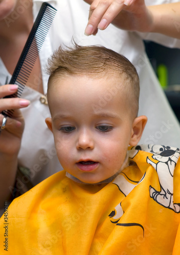 Haircut little boy