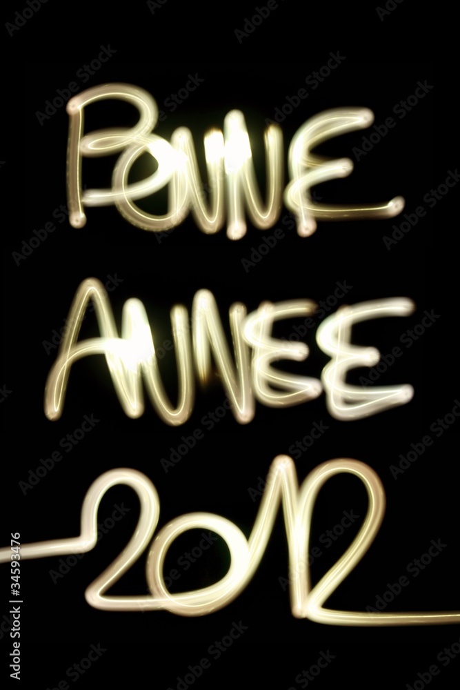 Fotografie lightpainting - Bonne Année 2012