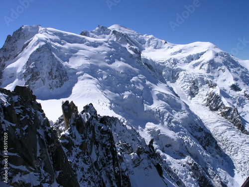 Mont Blanc Gipfel von Norden