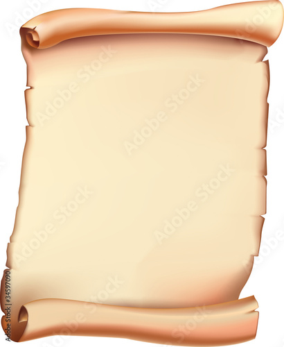 Ancient scroll. Vector.