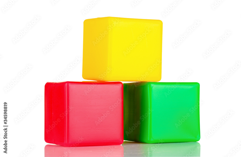 bright blocks isolated on white bright blocks isolated on white