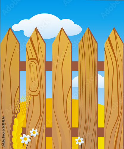 usual rustic wooden fence