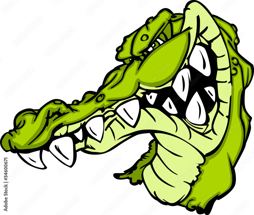Naklejka premium Gator or Alligator Mascot Cartoon
