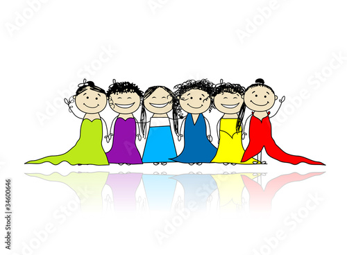 Hen party! Funny friends for your design