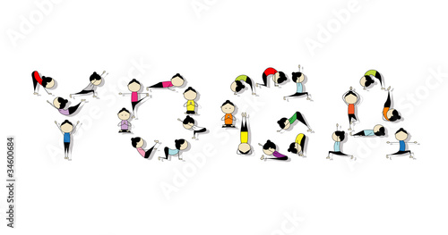 Yoga practice, concept for your design