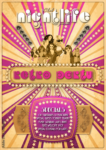 Partyflyer Retro