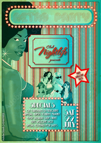 Partyflyer Retro