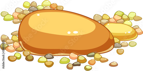 scattering of sea stones