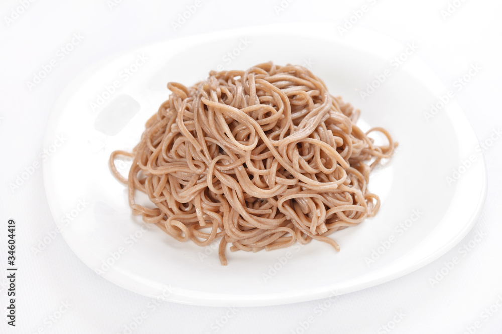 plate of buckwheat  noodles