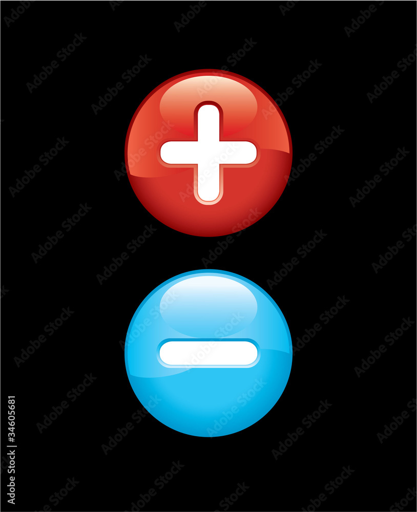 Fototapeta premium plus and minus