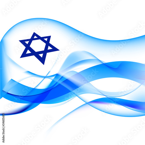 israel flag abstract illustration