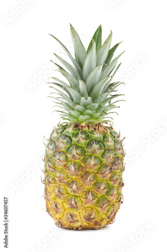 Fresh pineapple isolated on white background .