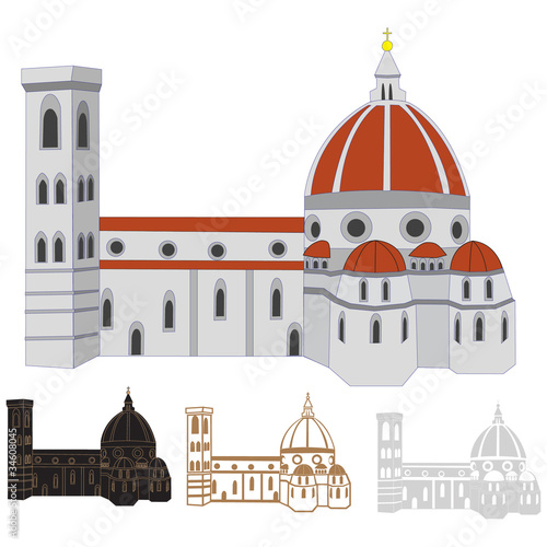 Vector image of Santa Maria del Fiore, Florence