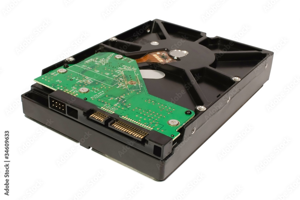 SATA 3.5 inch hard disk drive isolated on a white SATA 3.5 inch hard disk drive isolated on a white