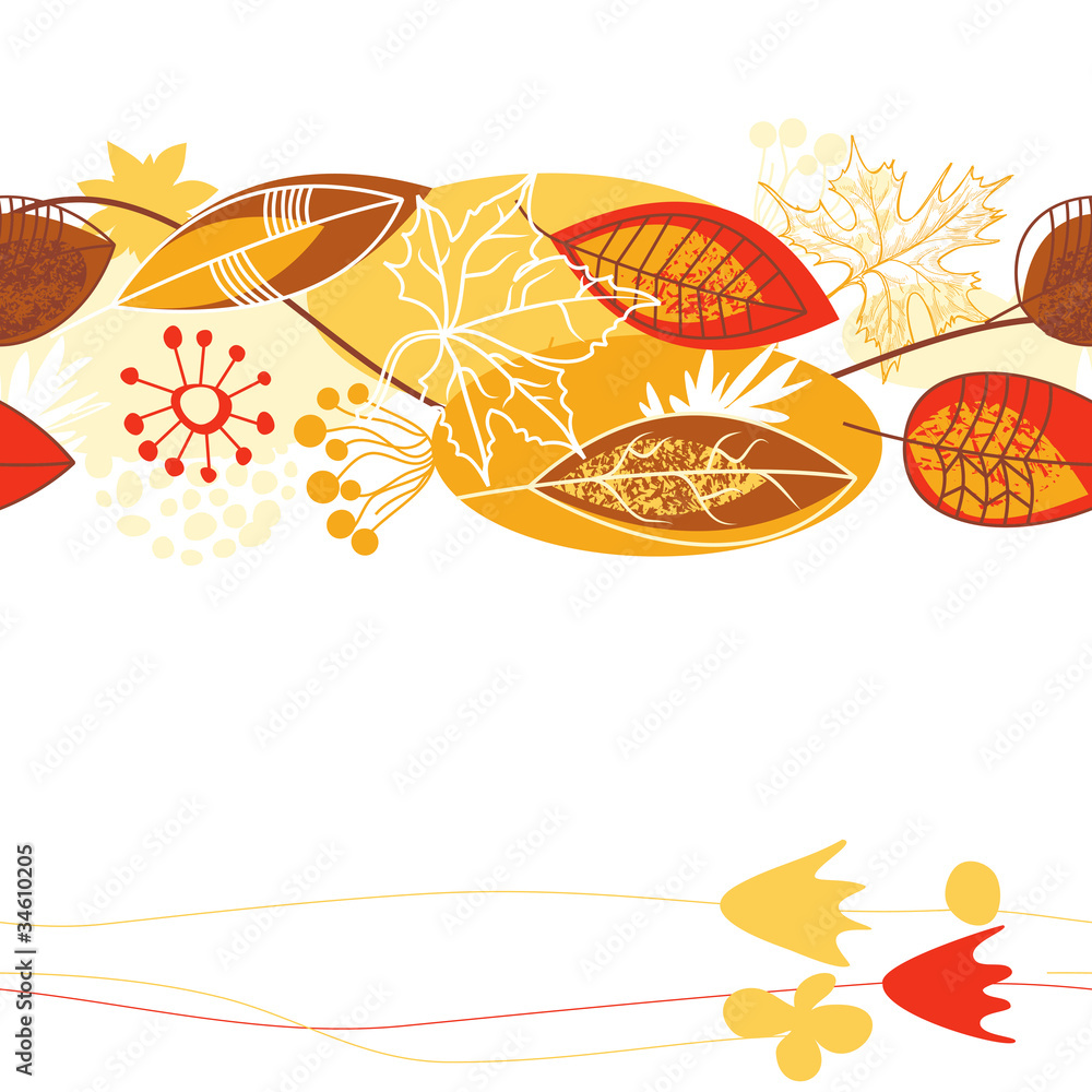 Fall leaves background (seamless pattern)