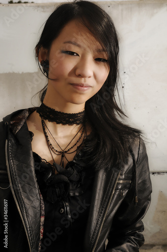 Canvas Print Portrait of a young asian teenager