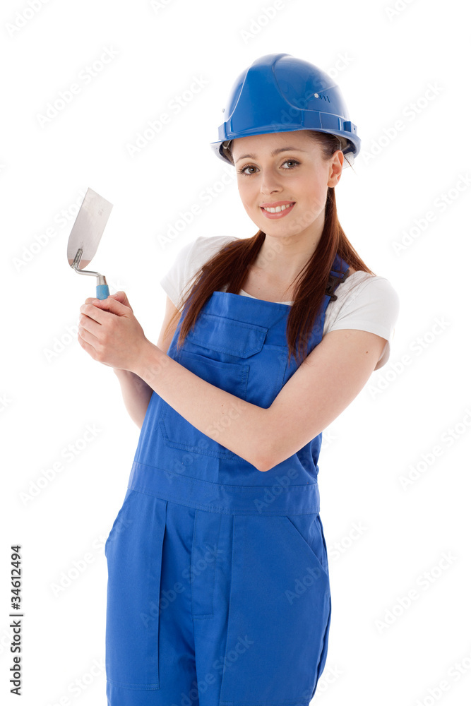 Female construction worker.