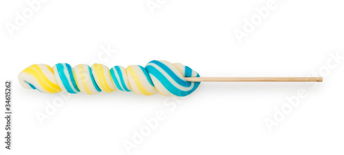 Colorful lollipop isolated on the white