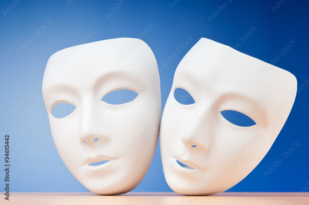 Masks with theatre concept Masks with theatre concept
