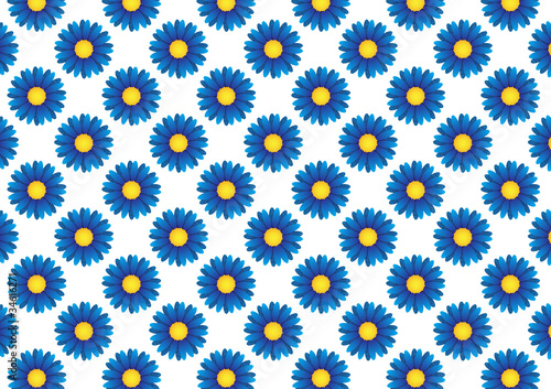 Blumen-Wallpaper Blau