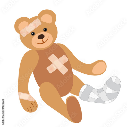 Verletzter Teddybär