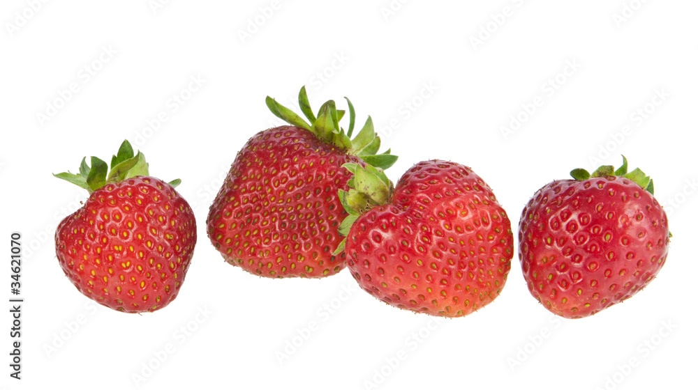 Erdbeeren in einer Reihe Erdbeeren in einer Reihe