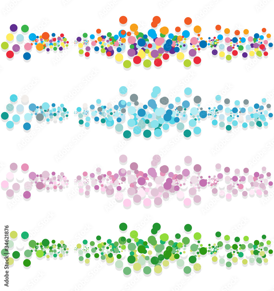 Set of abstract confetti-banners. Vector-Illustration