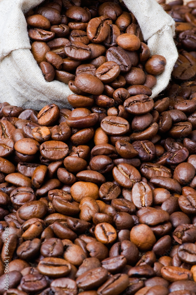 Naklejka premium Café en Saco