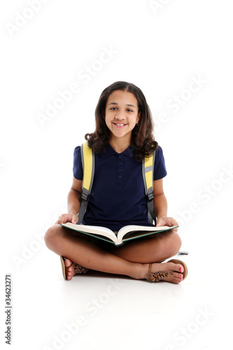 Girl On White Background