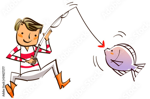 Close-up of boy holding fishing rod