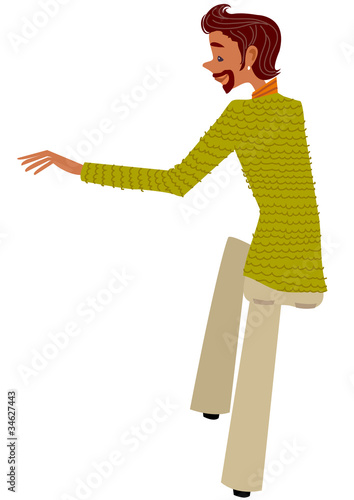 Side view of man sitting