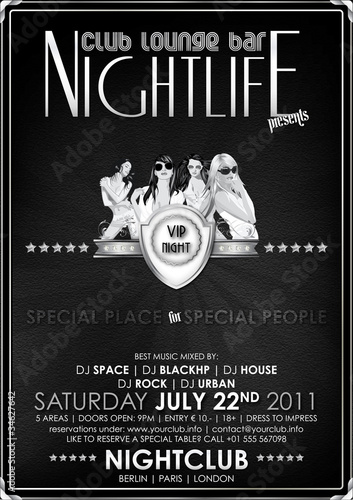 Partyflyer Black & White