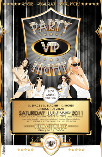 VIP Partyflyer Gold