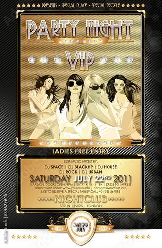 VIP Partyflyer Gold
