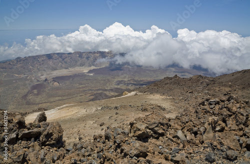 View from peak Teide