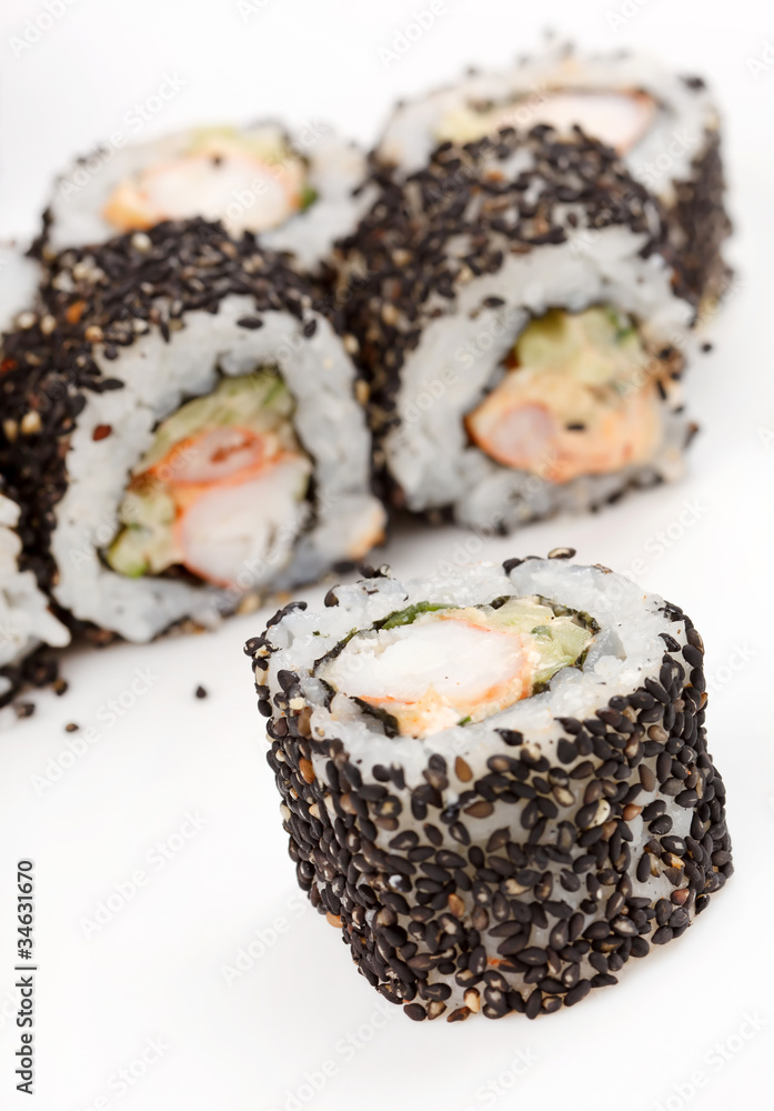 sushi on the white sushi on the white