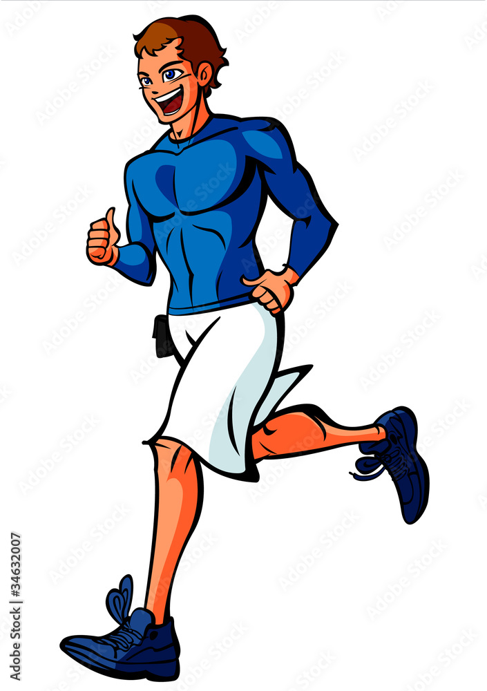 Side view of man running Side view of man running