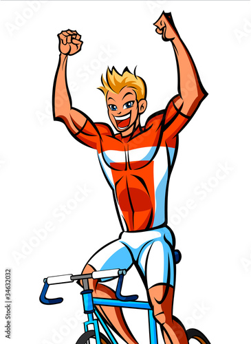 Close-up of man riding bicycle