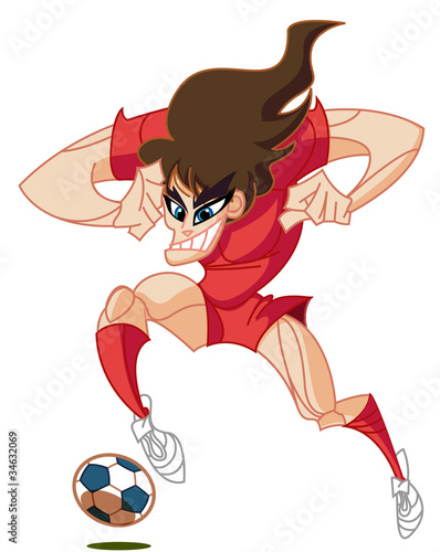Close-up of man playing football